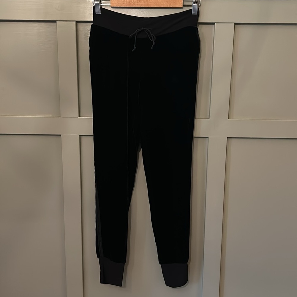 Rag & Bone Silk Blend Velvet Joggers Track Pants Black Size 0